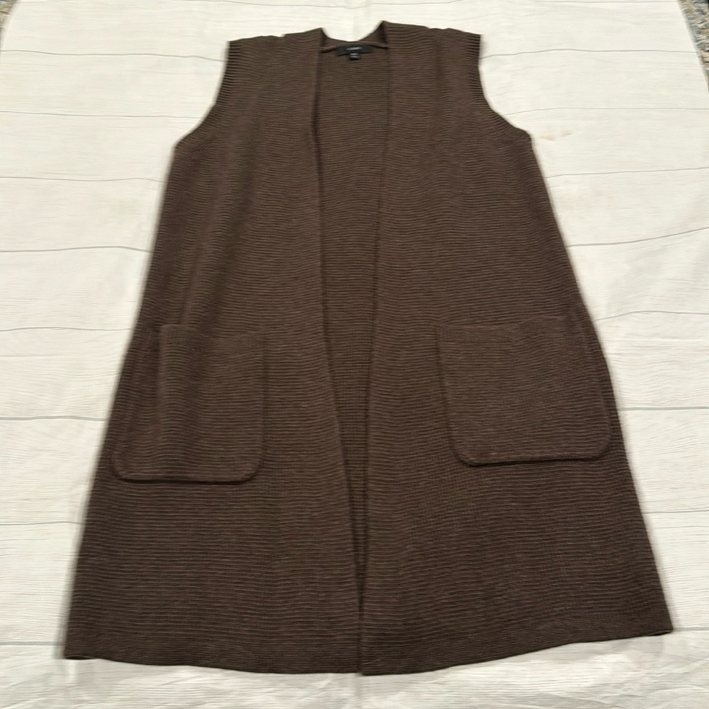 J Crew EUC XS sleeveless brown sweater vest
